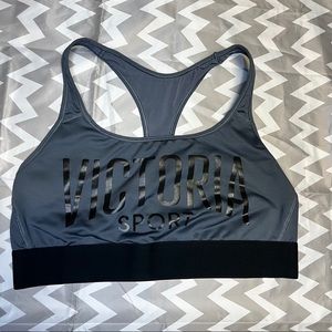 Victoria's Sport Gray Sports Bra, Size Large